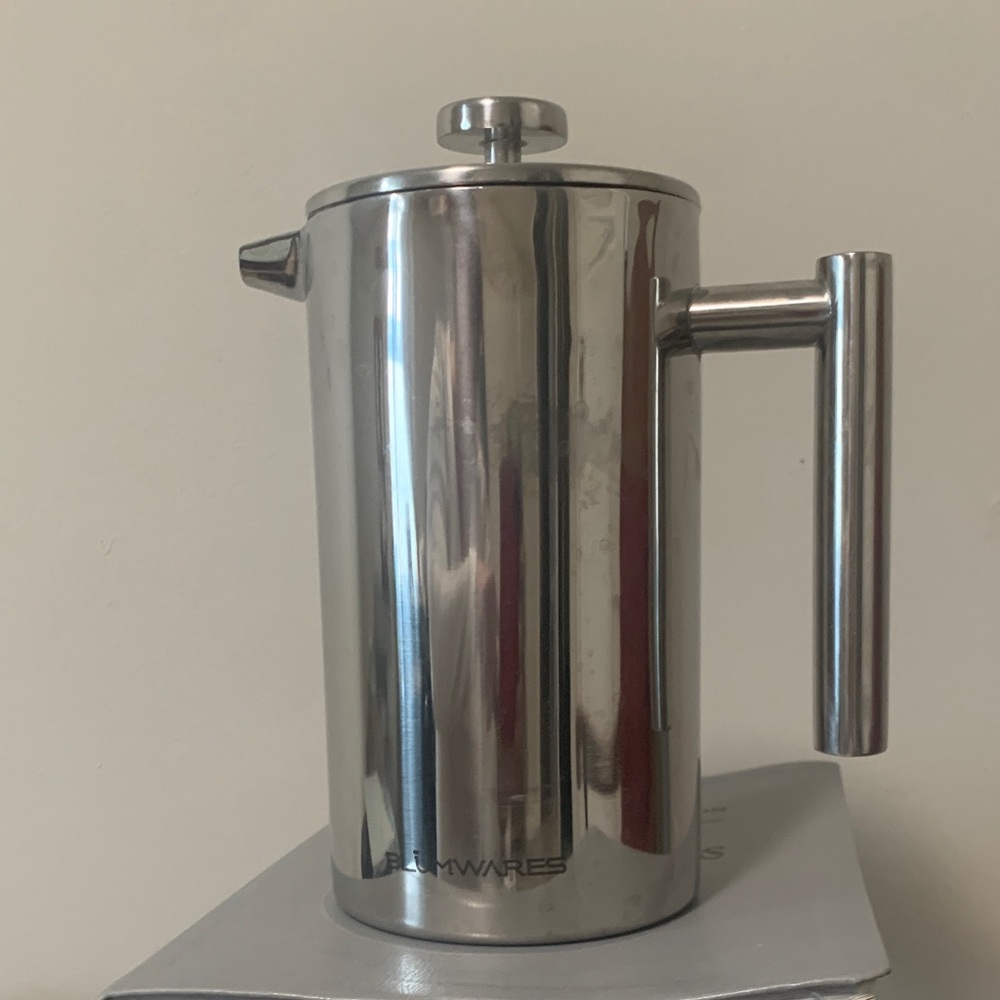 Polished Silver French Press by